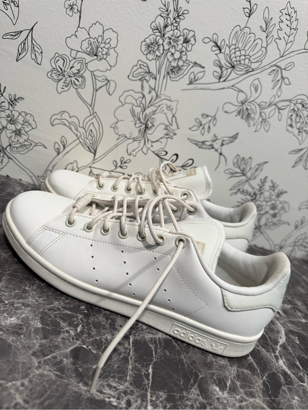 adidas Women's White Low-Top Leather Sneakers